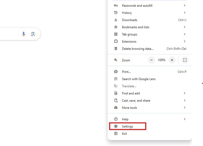click setting in browser