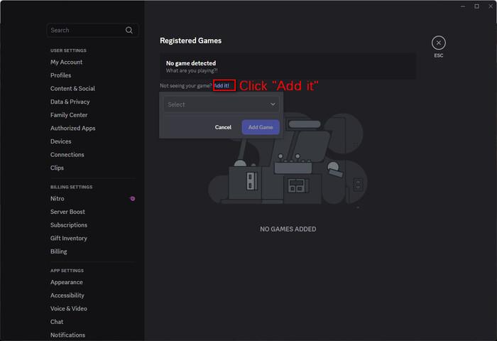 click add it