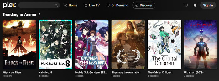 hianime alternatives plex