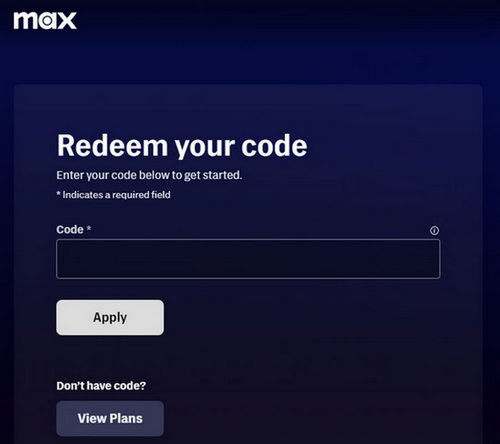 redeem promo code on max to get student discount