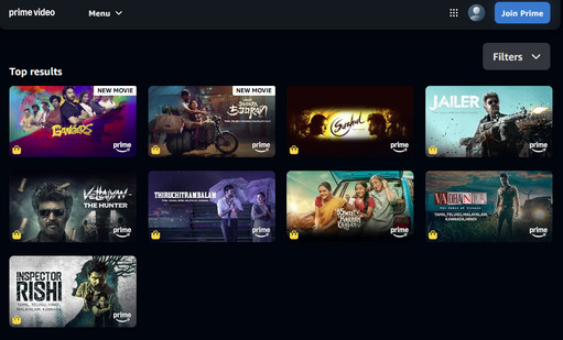 Amazon Prime Video Tamil movies