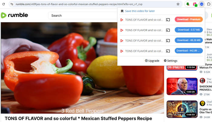rumble downloader extension: video downloader plus